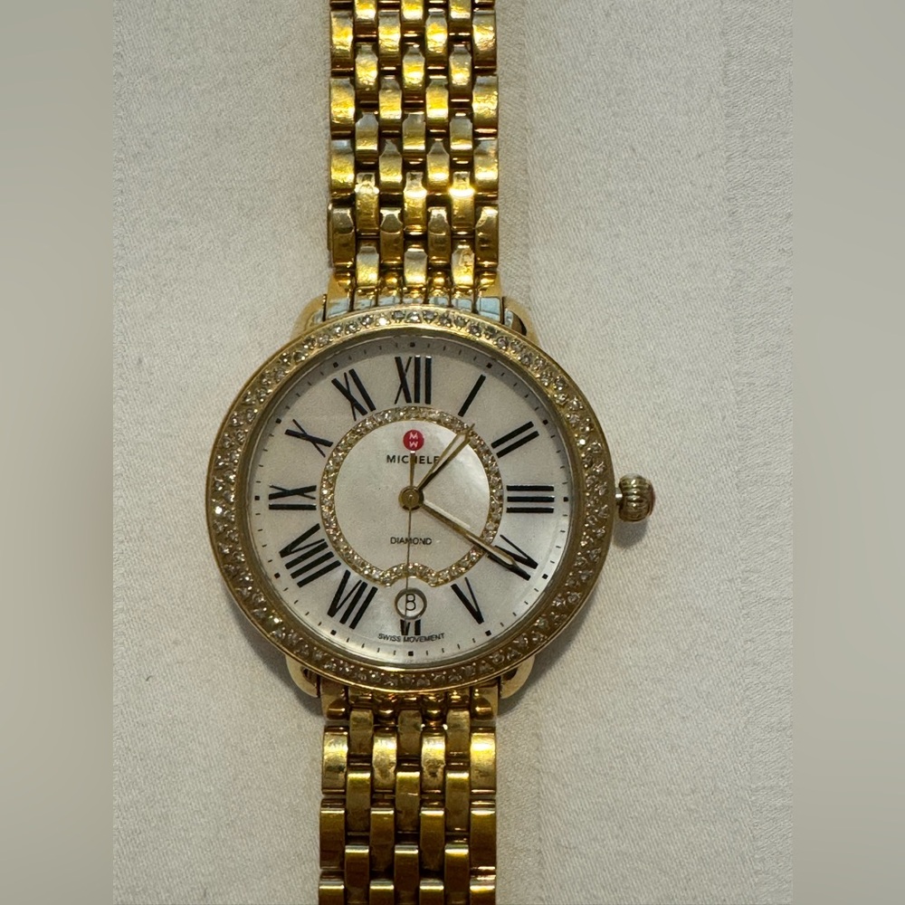 Michele Gold and Silver Women's Watch